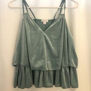 Blue Velvet Top Never Worn